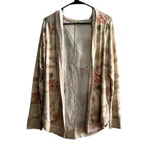 Maurices‎ floral camo hooded open front cardigan womens medium streetwear casual